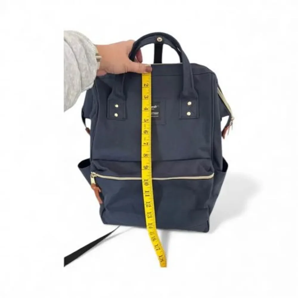 Himawari Women’s Navy Blue Wide Open Backpack Laptop Bag